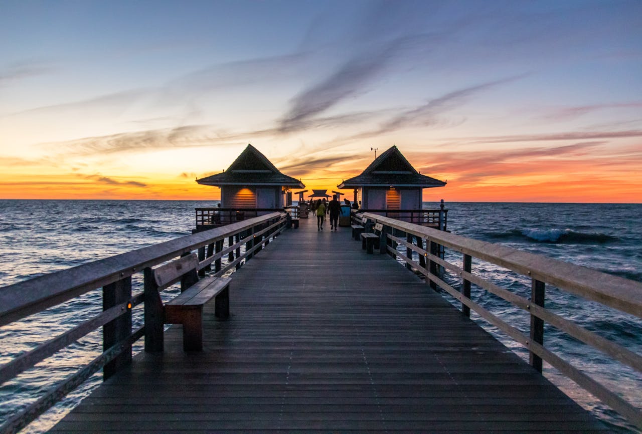 Pier in Florida at sunset