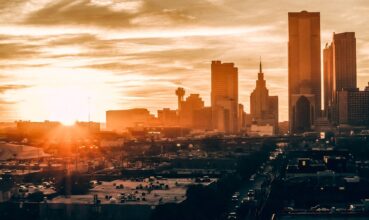 Dallas Skyline Sunset