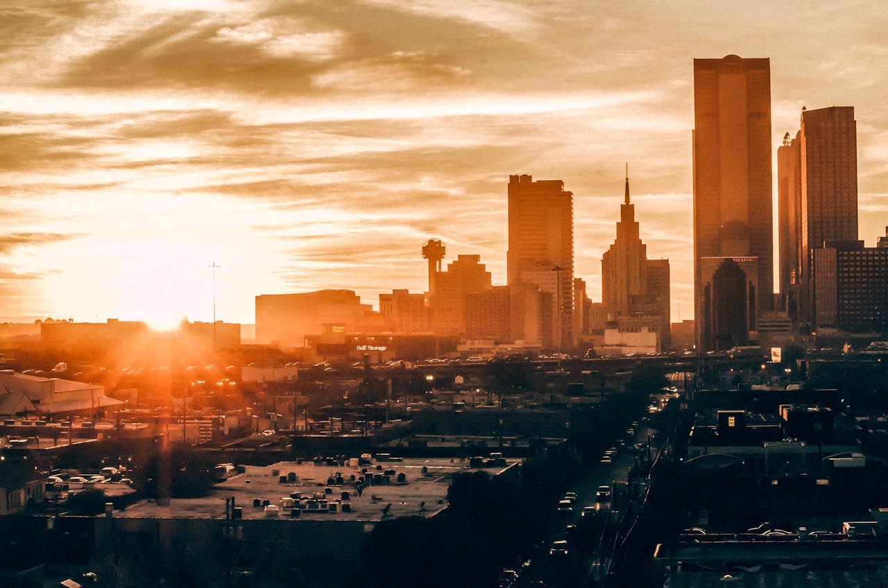 Dallas Skyline Sunset