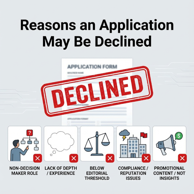 Reasons an Application May Be Declined